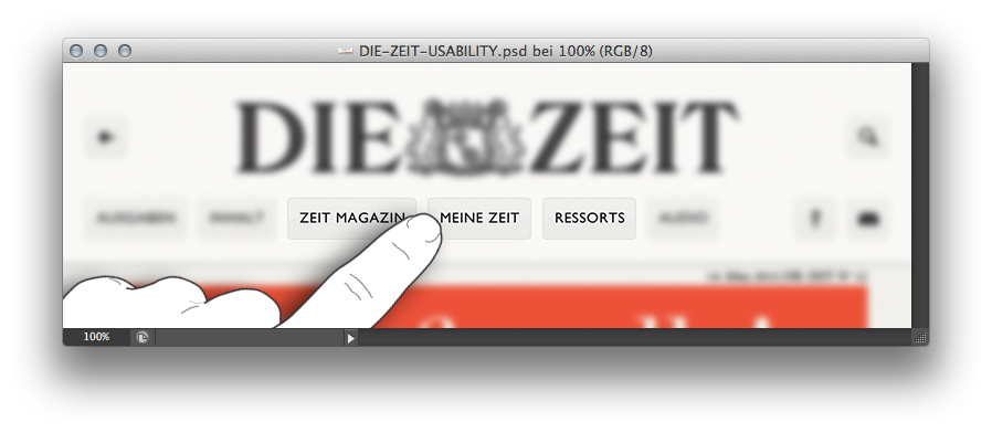 Usability der neuen ZEIT App
