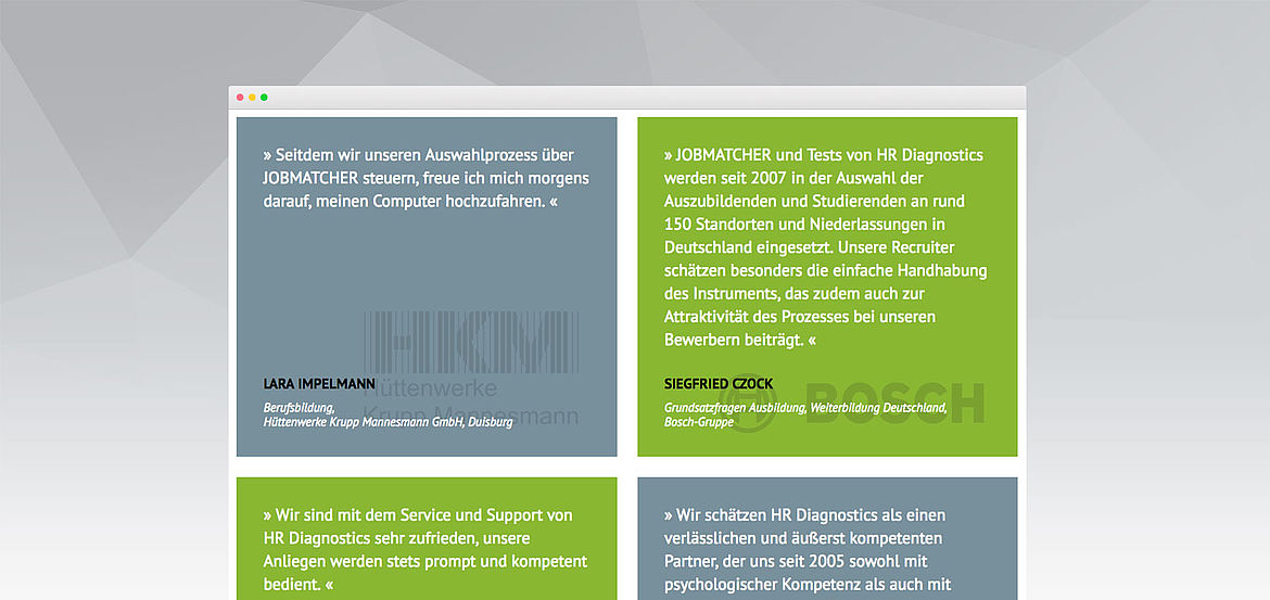 Screenshot von einer Website