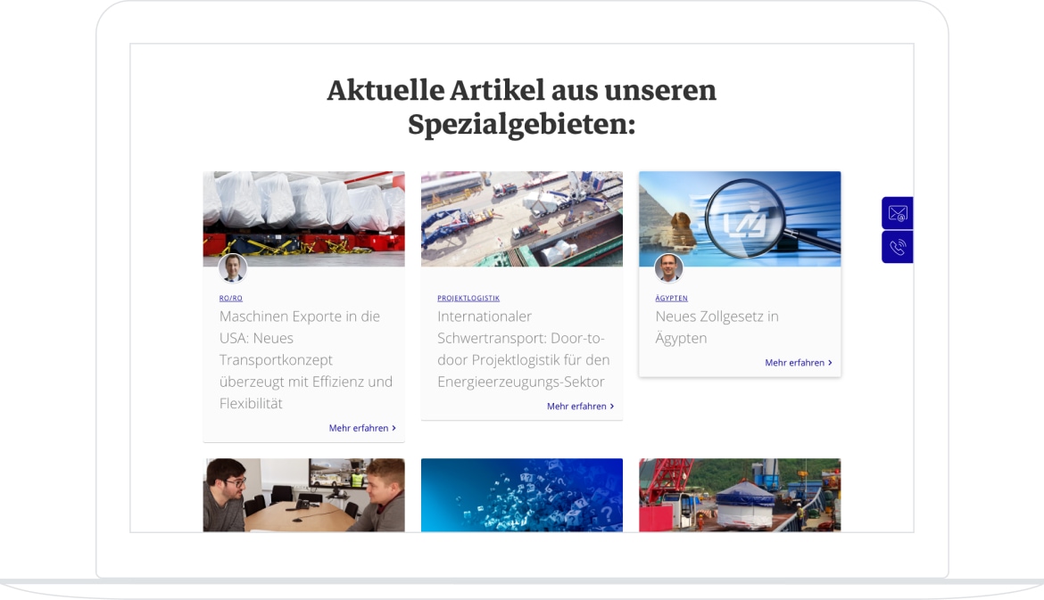 Ein Macbook auf der Karl Gross Magazin-Seite