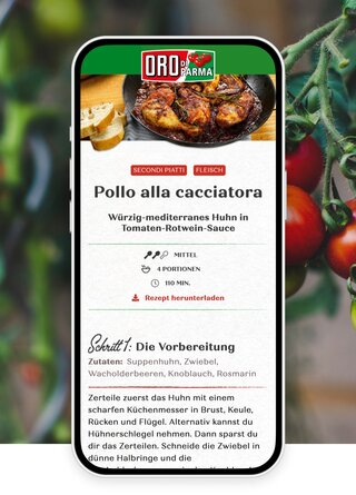 Website-Mockup der Referenz Oro di Parma